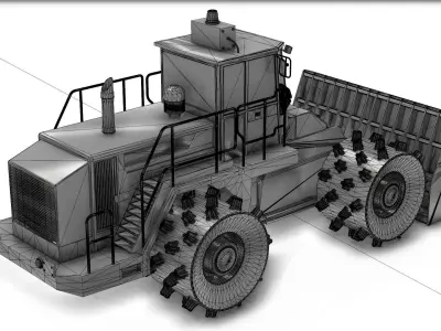 Vehicle - heavy equipment bulldozer 3D model
