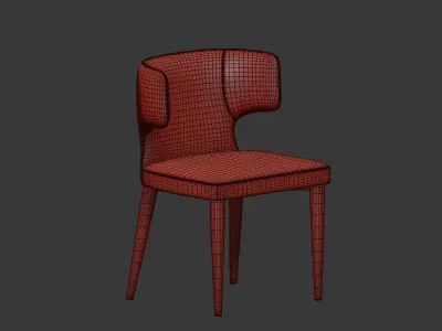 Dining Set table and chairs 3D model