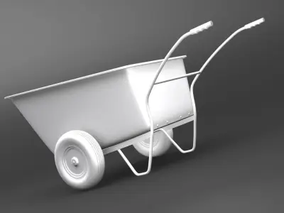 Wheelbarrow 3D model 8