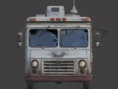 Possessed Clown Ice Cream Truck 3D Model Low-poly 3D model
