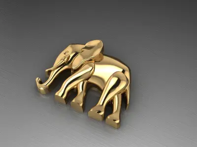 ELEPHANT PART FOR SIGNET RINGS  AND PENDANT 3D print model