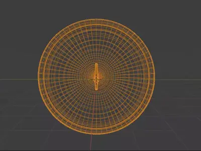 gold sporten sheild Low-poly 3D model
