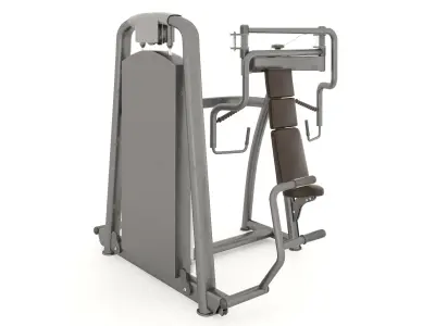 Gym Equipment Seated Chest Press Low-poly 3D model