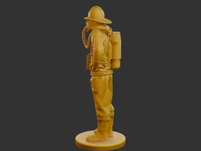 Czechoslovakian firefighter 90s 001 3D print model