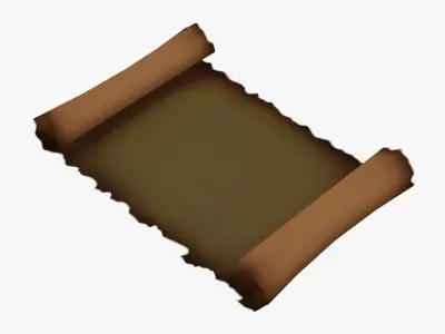 Parchment Paper Handpaint Low-poly 3D model