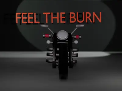 Chopper feel the burn Low-poly 3D model