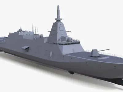 Japanese Mogami Class Frigate FFM-2 Rigged  purchase 3D model