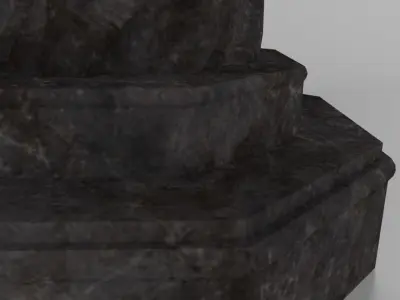 Low-poly stone table Low-poly 3D model