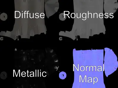 Missile Model Pack with  LODs for Game and Simulation Low-poly 3D model