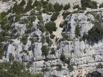 okdaaaaaaaaa cliffs and trees on side of mountain Free 3D model