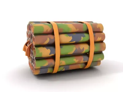 Camouflage Fabric Roll model pack Texture