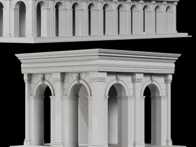 Classic Architecture Concrete  Arch 3D model