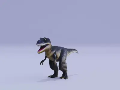 T-Rex Dinosaur Reptile Mid High Poly Low-poly 3D model