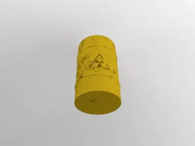 Toxic Barrel model Free low-poly 3D model