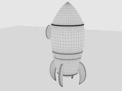 Rocket 3D render Free 3D model