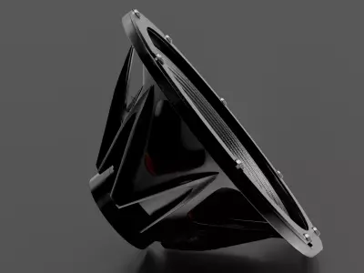 powerful speaker Low-poly 3D model