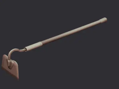 Farming Hoe Low-poly 3D model