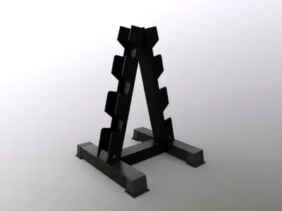 PBR Dumbbell Rack D Low-poly 3D model