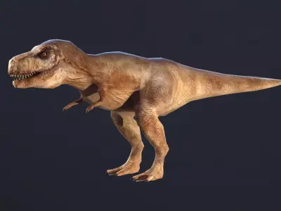 T-rex dog Low-poly 3D model