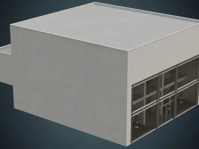 Building 7A Low-poly 3D model