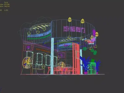 Exhibition - Area -6X6-3DMAX8-9 3D model