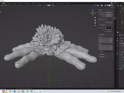 spider hand Free 3D model