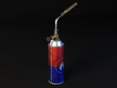 Gas Torch Blowtorch Low-poly 3D model