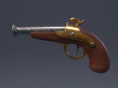 Pirate Pistol Low-poly 3D model purchase