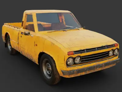 Toyota pick up truck Low-poly 3D model