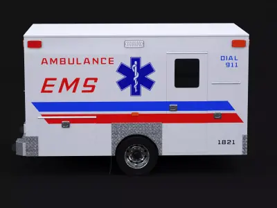 EMS Ambulance Box 3D model