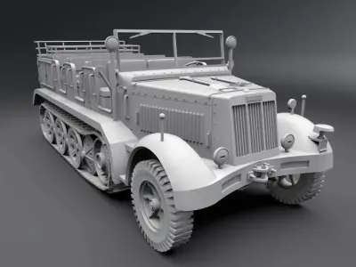 SdKfz 7 Scale model  3D print model