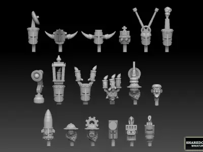 Steampunk Head Megapack 3D print model