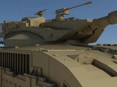 Tank Merkava II Israel Mental Ray 3D model