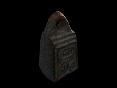 Anydrafts Rusty metal weight 02 Low-poly 3D model