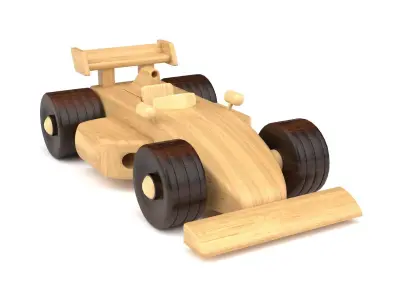 Wooden toy car 39 3D model