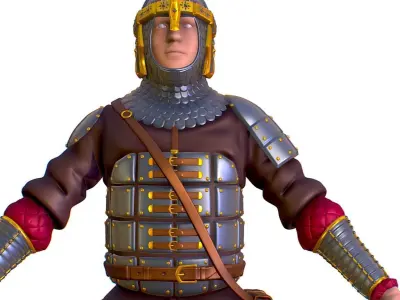 Subdivision 3D Men The Light Knight Low-poly 3D model purchase