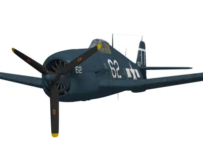 Grumman F6F Hellcat 3D model get