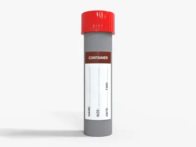 Specimen Container Medical Pack  Low-poly 3D model