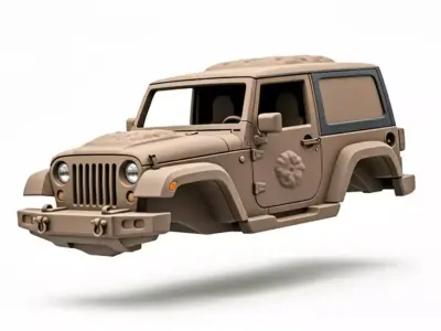 Jeep upper body 3D model from CGTrader