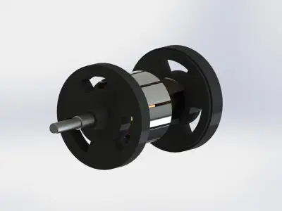 DC Electric Motor Free 3D model