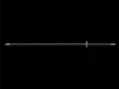 Shusui Katana Sword Inspired by One Piece Anime PBR 4K 3D model