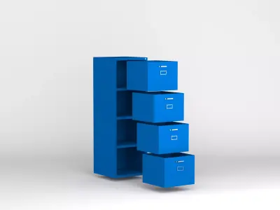  file cabinet  Low-poly 3D model