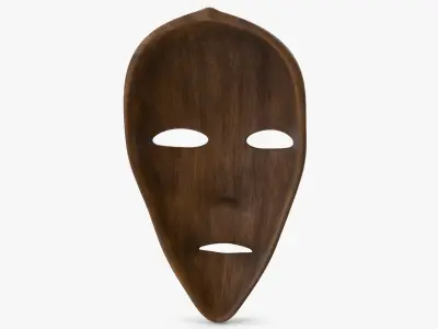  African Mask 5 Wood 