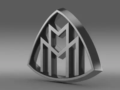 maybach logo 3D model from CGTrader