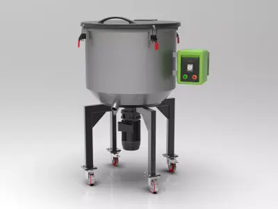 Plastic Granule Vertical Mixer 3D model
