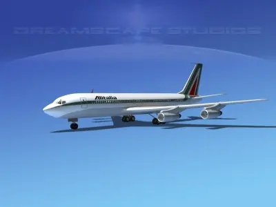 Boeing 707 Alitalia 3D model