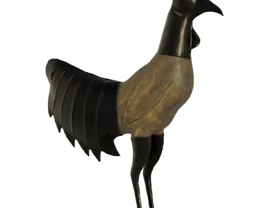 Rooster statue Low-poly 3D model purchase