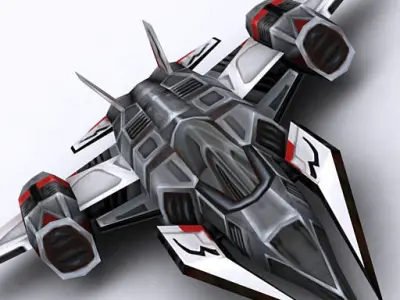 Sci-Fi fighters pack Low-poly 3D model