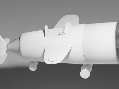plane war cartoone 3D model
