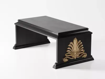 Classic coffee table with hand carved anthemion 3D model